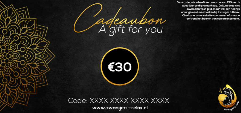Cadeaukaart digitaal Zwanger & Relax €30,-