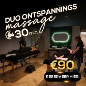 Ontspanningsmassage Duo 30 minuten